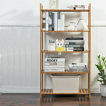 4 Tier Bamboo Storage Rack/Shelving Wire Shelf Kitchen/ Balcony/Office Unit 99cm