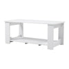 Two-Tier Contemporary Coffee Table w/ Open Shelf 4 Legs Home Furniture Vintage
