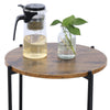 Small End Table Living Room Sofa Side Coffee/Tea Table with Fabric Storage
