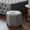 Hexagonal Stool Velvet Padded Pouffe Footstool Side Chair Living Room Bedroom