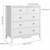 Modern Chest of Drawers Bedside Table Cabinet 5 Drawer Bedroom Storage Cupboard
