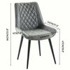2 4 PCS Stripe Dining Chairs Faux Leather Retro Design for Kitchen Living Room