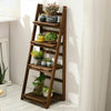 4 Tier Wooden Ladder Shelf Display Stand Unit Home Plant Flower Book Shelves UK