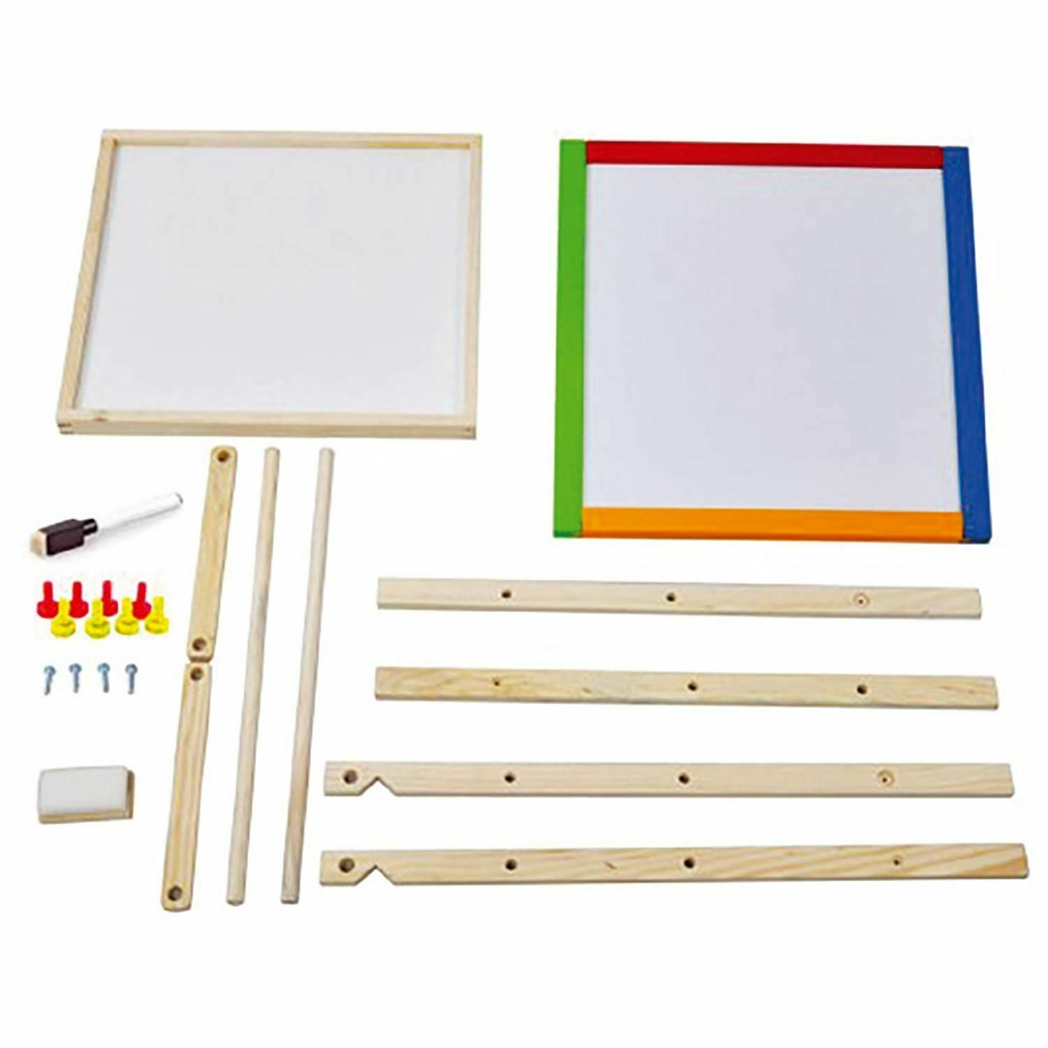 Wooden 2 in 1 Kids Easel Chalk Drawing Board Blackboard and Whiteboard  Children 