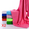 2PCS Large Cotton Beach Bath Towel Sports Travel Camping Gym Lightweight