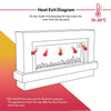 White Freestanding Electric Fireplace with LED Lights 48 inch - Amberglo AGL035