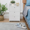 3 Drawers Bedside Table Bedroom Cabinet Storage Night Stand White End Table UK