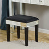 Bedroom 1/2 Drawers Mirrored Glass Dressing Table Cushioned Stool Mirror Set UK