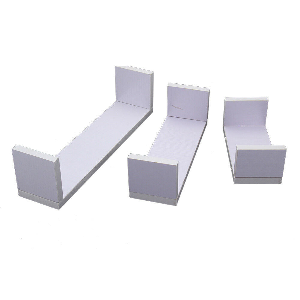 Set of 3 U Shape Floating Wall Shelves Storage Display Shelf Wooden Home Décor