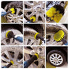 3x DRILL ATTACHMENT CLEANING BRUSH SET POWER SCRUB HOME CAR TILE BATHROOM YELLOW