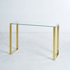 Tempered Glass Console Table Stainless Steel Chrome Legs Living Room Furniture