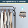 Double Clothes Rail Hanging Rack Garment Display Stand Storage Shelf Heavy Metal