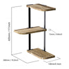 Rustic Wood Corner Shelf Home Display Storage Rack Wall Floating Shelf 3 Tier UK