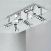 6 Way Ceiling Spotlight Adjustable Spot Light Kitchen Fitting LED GU10 Bulbs A+