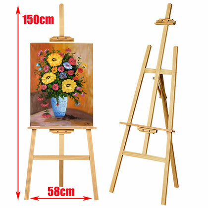 Wooden Studio Easel Art Craft Display Easel 150cm Wood Wedding Painting Stand UK