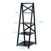4-Tier Ladder Shelf Wooden Storage Rack Display Bookcase Plant Flower Stand