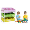 Solid Wood Toy Rack Kids' Toy Storage Organizer Children Finishing Storage Rack