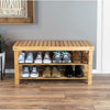 3Tier Shoe Rack Seating Bench Hallway Storage Organiser Holder Stand Bamboo