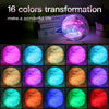 16 Colors LED USB Star Galaxy Moon Lamp w/ Stand Remote 3D Bedroom Night Light