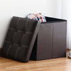 Folding Storage Ottoman Seat Stool Footstool Toy Storage Box Bedroom Living Room