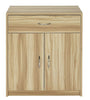 Modern Beech 2 Door Storage Cabinet Sideboard Buffet with Drawer