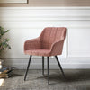 2 Pcs Dining Chairs Armchair PU / Velvet Kitchen Dining Room Restaurant Office