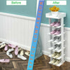 5/6/7/8 Tier Wooden Shoe Rack Storage Shelf Display Stand Organiser Unit Cabinet