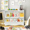 Kids White Storage Cubby Children Books Toys Organiser Wood Bins Scrapbooks Fun
