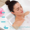Premium Waterproof Mesh Neck Back Pillow Comfortable Bath Spa Suction Cushion UK
