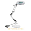 LED Large Lens Lighted Lamp Top Desk 8x Magnifier Magnifying Glass 3-Level Light