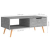 Scandinavian Small Coffee Table Side Living Room Furniture Shelf Storage Drawer