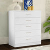 White Chest of Drawers Bedside Table Cabinet 5 Drawer Bedroom Storage Furniture