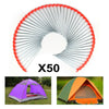 50 X Metal Tent Pegs Hard Ground Standing Camping Awning Pegs Heavy Duty Top UK
