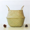 Flower Plants Seagrass Woven Storage Pots Bag Wicker Basket Straw Home Decor -C