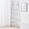Leaning Ladder Shelving Unit 5Tier Display Bookshelf Bookcase Wall Shelf Storage