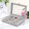 Velvet Jewelry Care Ring Display Tray Organizer Case Holder Earring Storage Box