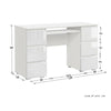 Computer Desk Desktop Laptop PC Table Workstation Drawers Home Office White/Grey