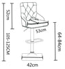 Red Linen Button Detail Premium Monteray Bar Stool, swivel, gas lift, (RED)