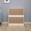 Modern White Bedside Table Cabinet w/3 Drawers Nightstand Storage Furniture