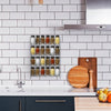 Metal Wall Door Mount Spice Herb Rack Holder Kitchen Cupboard Storage Organizer