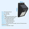 1/2/4pc LED Solar Powered Motion Sensor Light Outdoor Garden Security Wall Light
