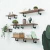 2/4Pcs Pipe Shelf Brackets Industrial Iron Rustic Wall Floating Shelves Supports