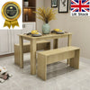 Wooden Dining Table and Chairs Set 2 Bench Kitchen Furniture Activity Desk Kid