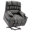 Electric Riser Recliner Chair Fabric Massage Heat Single Sofa Armchair Grey