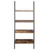 Industrial Ladder Shelf 4-Tier Wall-Leaning Bookcase Plant Flower Display Stand