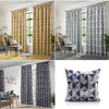 SKANDI Geometric Jacquard Weave Lined 3" Tape Top Pencil Pleat Curtains Pair