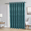 Thermal Blackout Door Curtains Eyelet Ring Top Ready Made Single Panel Curtain
