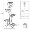 Patio Balcony Metal Heavy Duty Plant Stand Shelf 5-Flower Pot Rack Holder Black