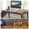 Computer Desk Wood Writing Desk Gaming Desk with Storage for Home Office Study