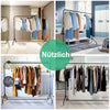 6FT Heavy Duty Metal Clothes Rail Hanging Rack Display Stand with Hat Scarf Hook